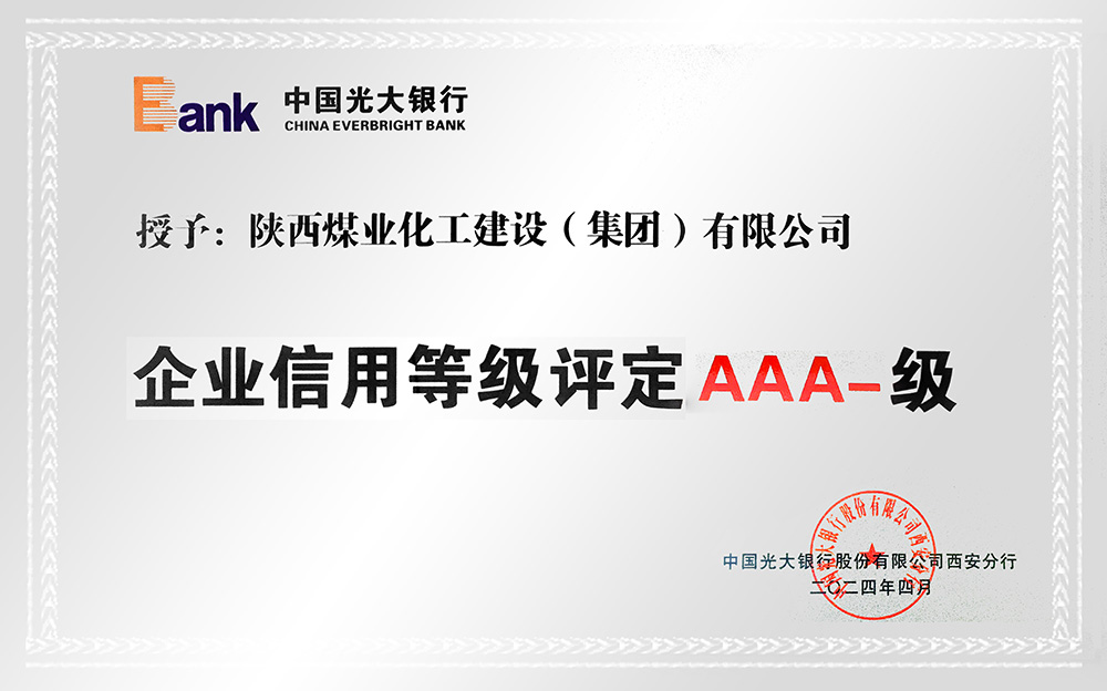 企業信用等級AAA-、AA+級